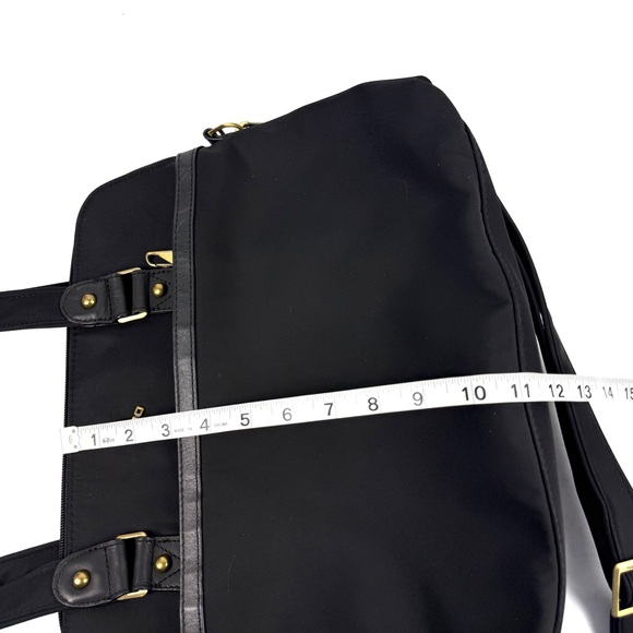 Travelon Ltd‎ Satchel Crossbody Bag Black Canvas Two Way Wear Handbag Purse - Picture 13 of 15